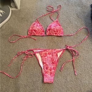 Pink Floral Bikini Set